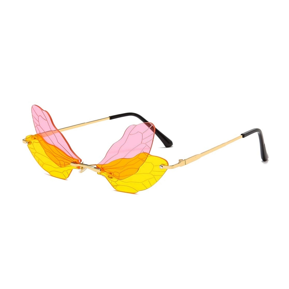 Pink and Yellow Butterfly Sunglasses Shades